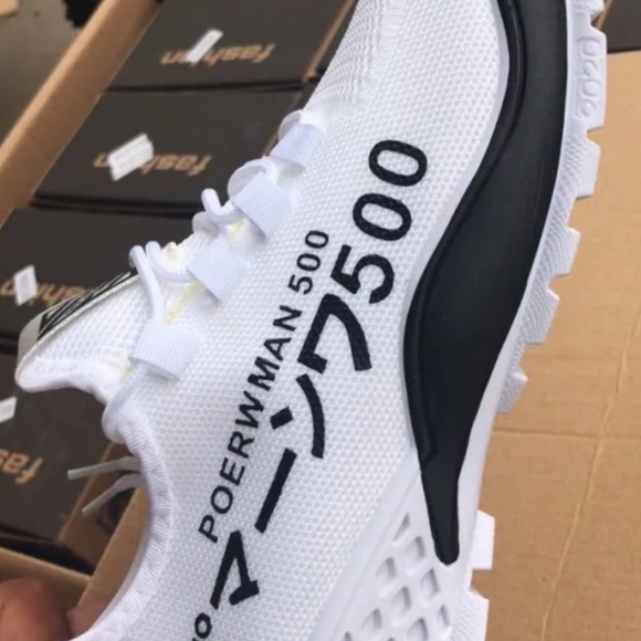 Men Casual Walking Sports Mesh Breathable Running Off White Shoes - Picture 4 of 5